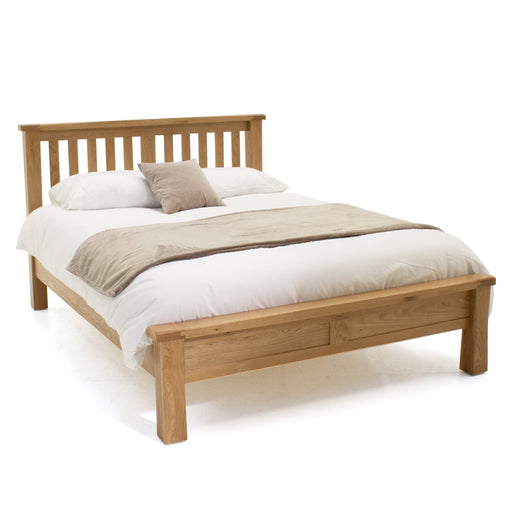 Breeze Oak Slatted Bed - Choice Of Sizes - The Furniture Mega Store