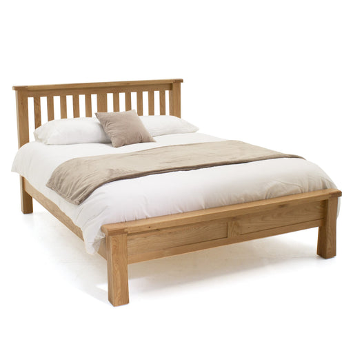 Breeze Oak Slatted Bed - Choice Of Sizes - The Furniture Mega Store 