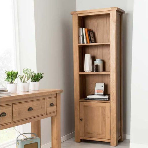 Breeze Oak Tall Bookcase - The Furniture Mega Store