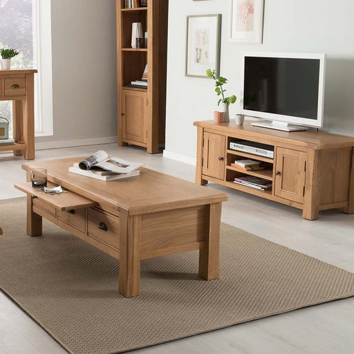 Breeze Oak TV Unit - 120cm - The Furniture Mega Store