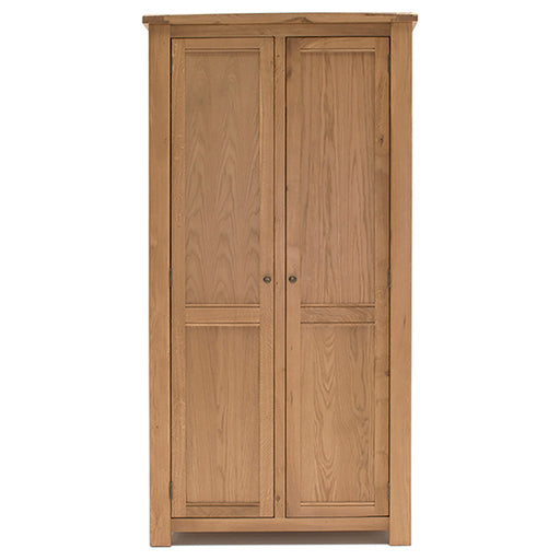 Breeze Oak 2 Door Wardrobe - The Furniture Mega Store 