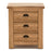 Breeze Oak 3 Drawer Bedside Cabinet - The Furniture Mega Store 