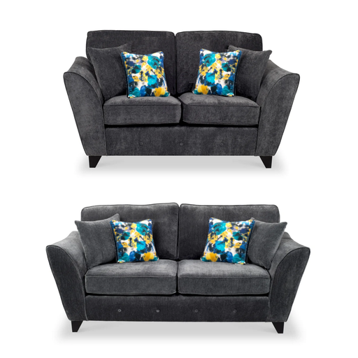 Canterbury 2 & 3 Seater Fabric Sofa Set - Choice Of Colours - The Furniture Mega Store 