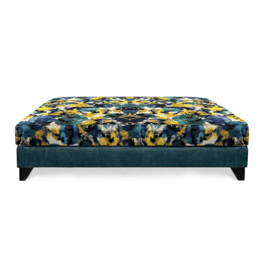 Canterbury Collection Fabric Bench Footstool - The Furniture Mega Store 
