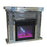 Crushed Diamond Mirrored Fire Surround with Multi Colour Electric Fire - The Furniture Mega Store 