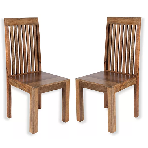 Cuban Petite Mango Wood Dining Chair (Sold in Pairs) - The Furniture Mega Store 