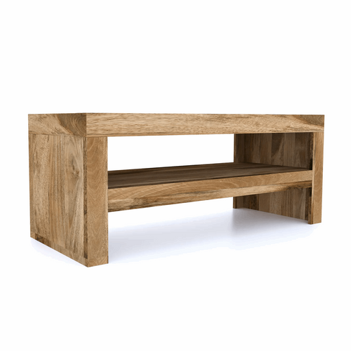 Cuban Mango Wood Coffee Table TV Unit - 110cm - The Furniture Mega Store 