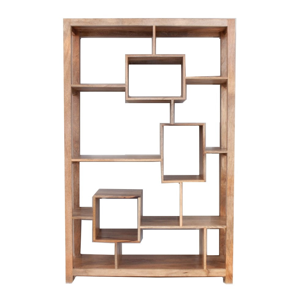 Cuban Mango Wood Large Open Display Shelving Unit - The Furniture Mega Store 