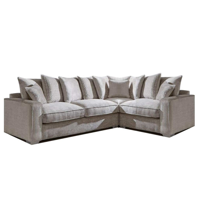 Chicago Deluxe Fabric Corner Sofa - Pillow Or Classic Back - The Furniture Mega Store 