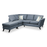 Keswick Fabric Corner Chaise End Sofa - Choice Of Pillow Or Standard Back - The Furniture Mega Store 