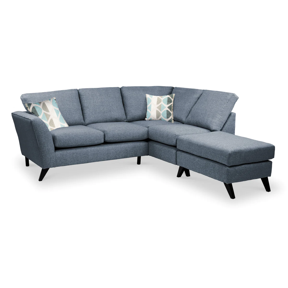 Keswick Fabric Corner Chaise End Sofa - Choice Of Pillow Or Standard Back - The Furniture Mega Store 