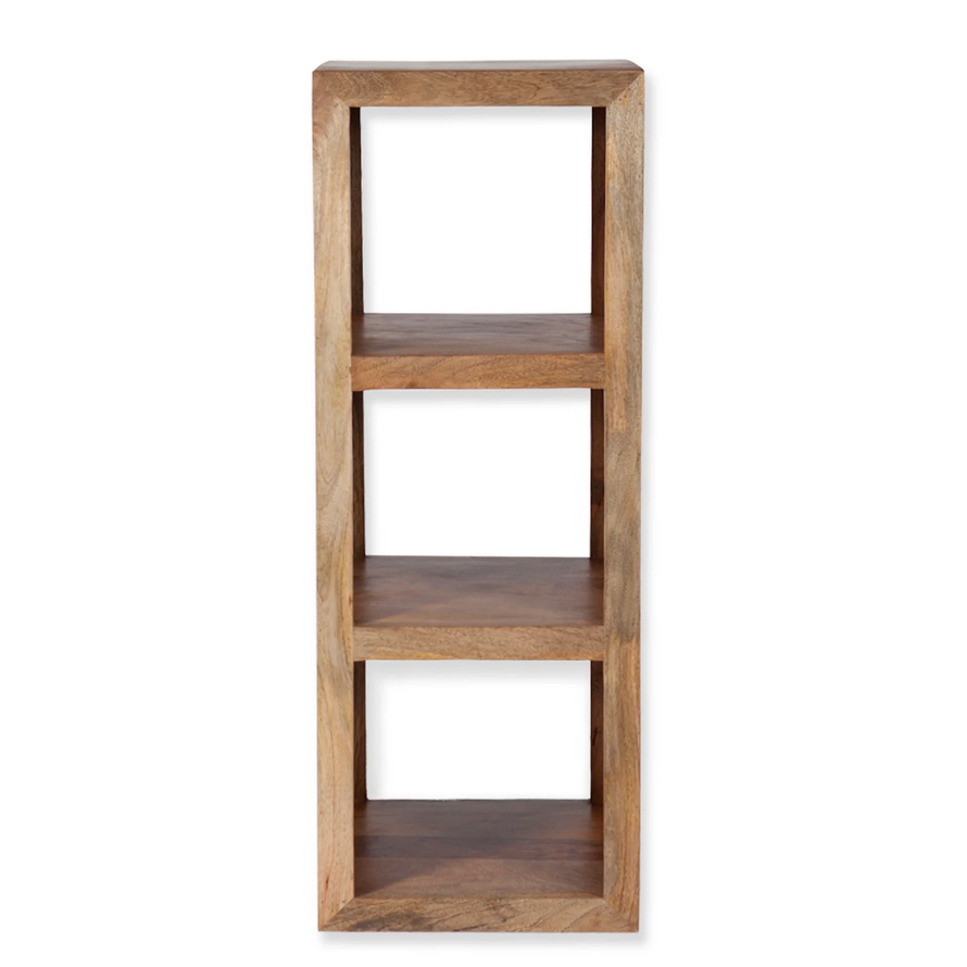 Cuban Mango Wood Vertical 3 Hole Open Display Unit - The Furniture Mega Store 