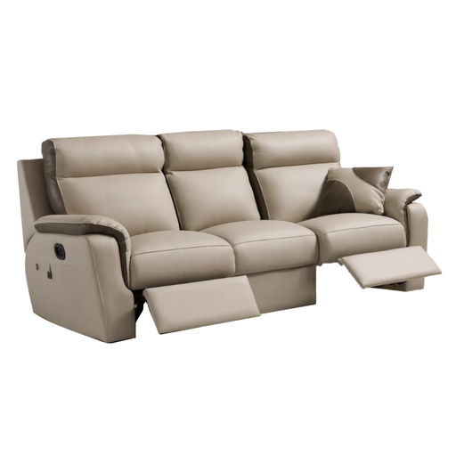 Device Italian Leather Recliner Sofa & Chair Collection - Manual or Power Recline With Usb Charging Ports - The Furniture Mega Store 