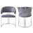 Portia Grey & Silver Frame Dining Chairs - Sold In Pairs - The Furniture Mega Store 