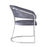 Portia Grey & Silver Frame Dining Chairs - Sold In Pairs - The Furniture Mega Store 