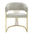 Portia Cream & Gold Frame Dining Chairs - Sold In Pairs - The Furniture Mega Store 