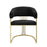 Portia Black & Gold Frame Dining Chairs - Sold In Pairs - The Furniture Mega Store 