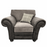 Darwin Fabric Armchair & Love Chair Collection - Choice Of Fabrics - The Furniture Mega Store 