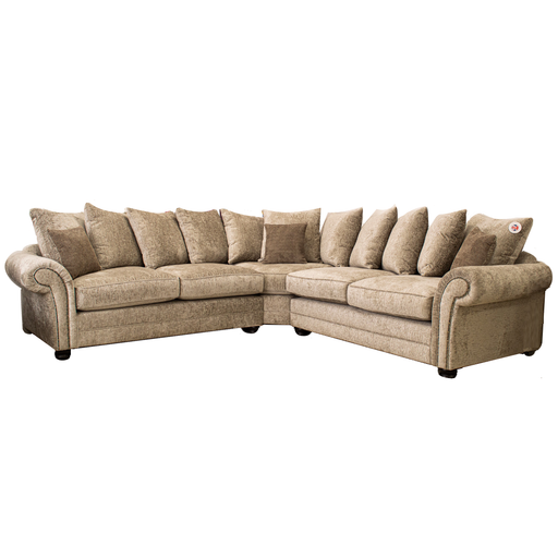Devon Fabric Corner Sofa - Choice Of Sizes & Fabrics - The Furniture Mega Store 