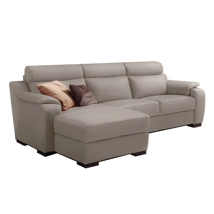 Ethos Italian Leather Chaise Corner Sofa Collection - Choice Of Leathers - The Furniture Mega Store 