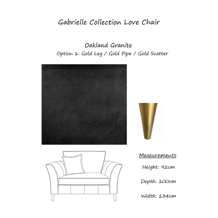 Gabrielle Fabric Sofa & Chair Collection - Choice Of Sizes & Fabrics - The Furniture Mega Store 
