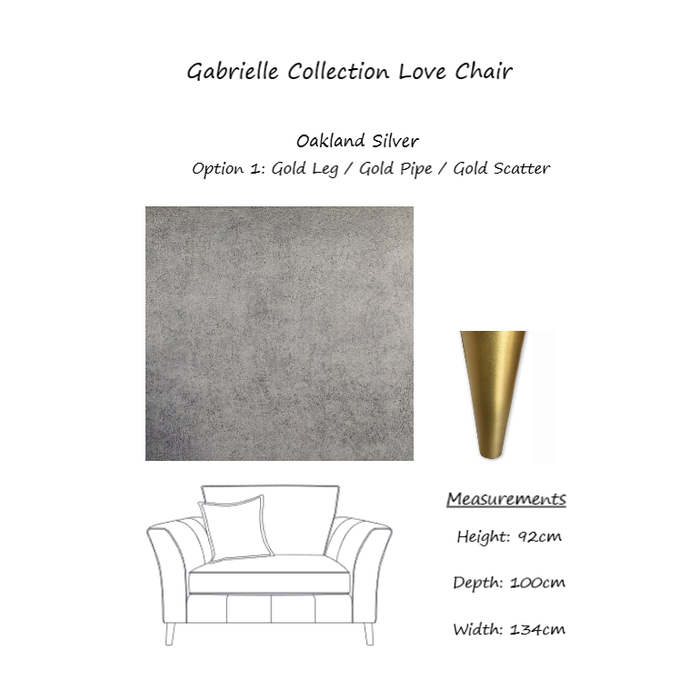 Gabrielle Fabric Sofa & Chair Collection - Choice Of Sizes & Fabrics - The Furniture Mega Store 