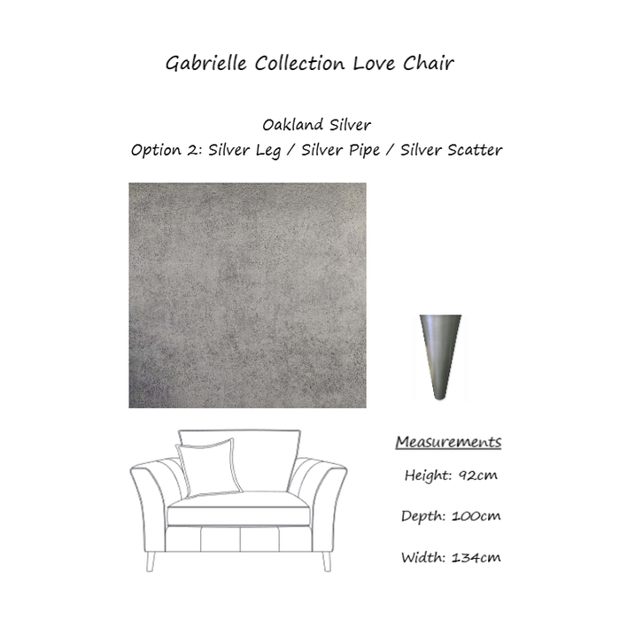 Gabrielle Fabric Sofa & Chair Collection - Choice Of Sizes & Fabrics - The Furniture Mega Store 