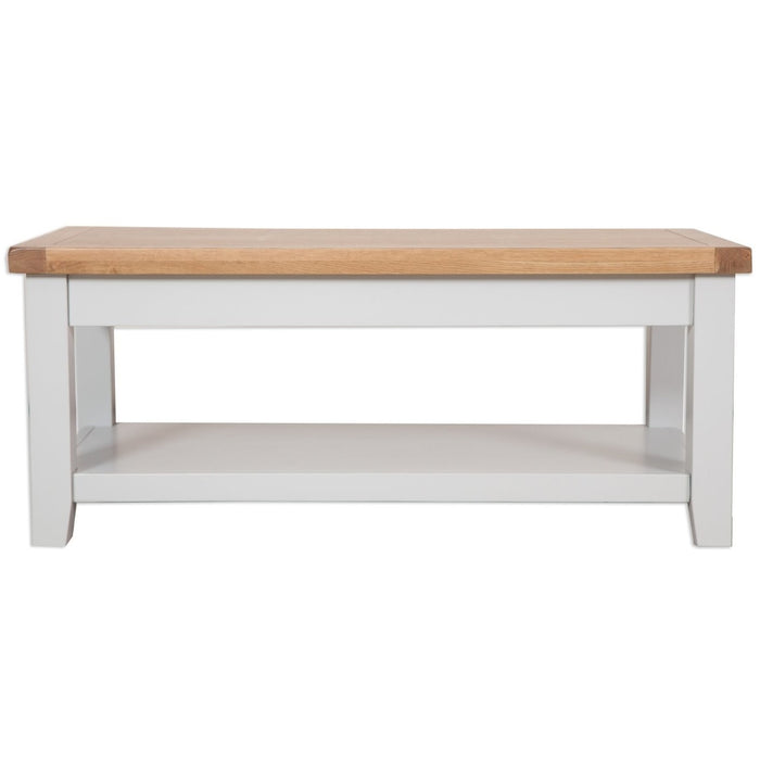 St.Ives French Grey & Oak Coffee Table - The Furniture Mega Store 