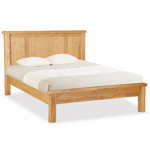 Sailsbury Solid Oak Panelled Bed - Choice Of Sizes - The Furniture Mega Store 