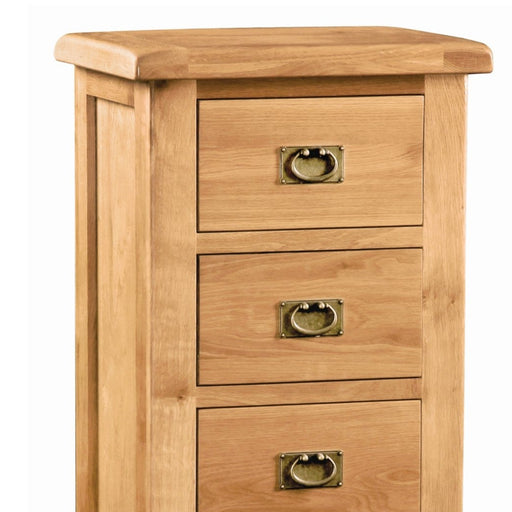 Sailsbury Solid Oak Tallboy Chest with 5 Drawers - The Furniture Mega Store 