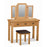 Sailsbury Solid Oak & Faux Leather Bedroom Stool - The Furniture Mega Store 