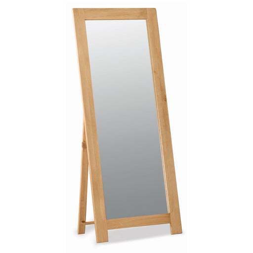 Sailsbury Solid Oak Cheval Floor Standing Mirror - The Furniture Mega Store 