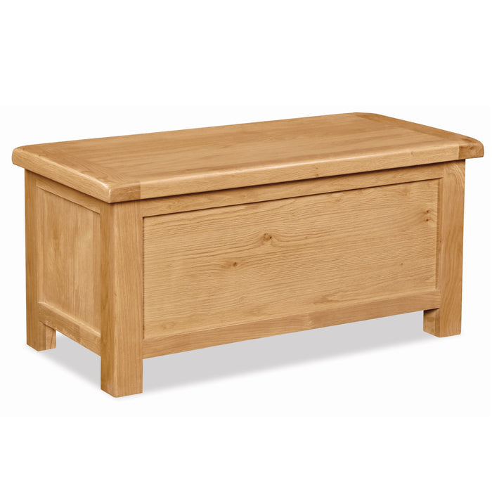 Sailsbury Solid Oak Blanket Box - The Furniture Mega Store 