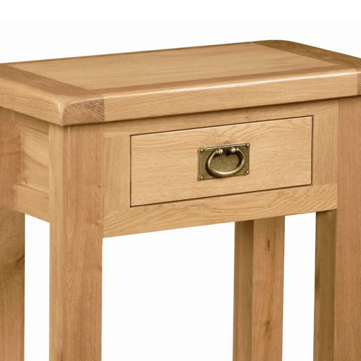 Sailsbury Solid Oak 1 Drawer Telephone Table - The Furniture Mega Store 