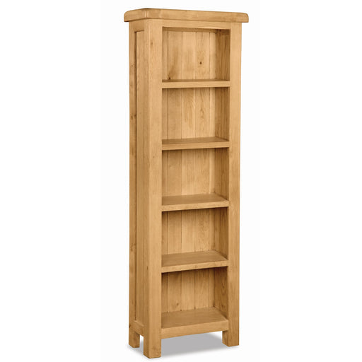 Sailsbury Solid Oak Tall Slim Bookcase - 180cm - The Furniture Mega Store 