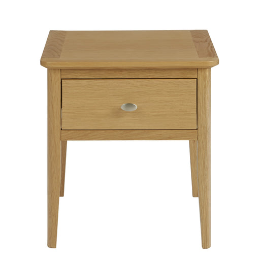 Bath Oak Lamp Table with 1 Drawer - The Furniture Mega Store 