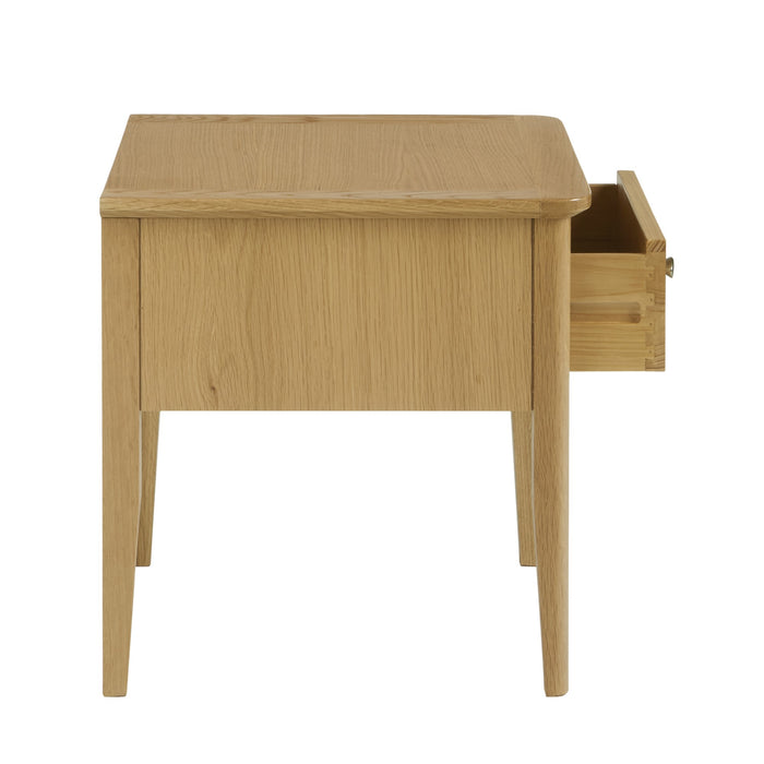 Bath Oak Lamp Table with 1 Drawer - The Furniture Mega Store 