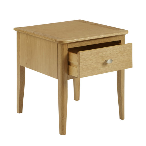 Bath Oak Lamp Table with 1 Drawer - The Furniture Mega Store 