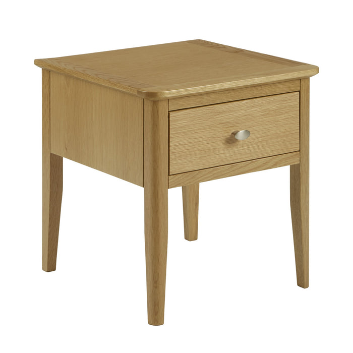 Bath Oak Lamp Table with 1 Drawer - The Furniture Mega Store 