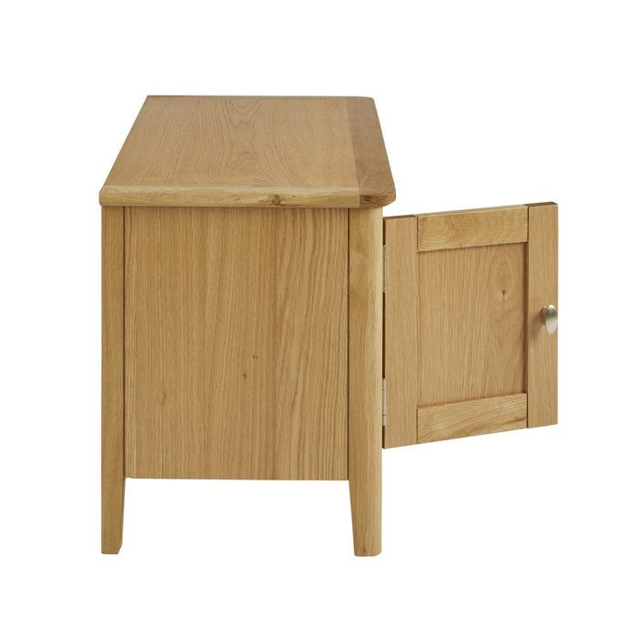 Bath Oak Small TV Unit - 90cm - The Furniture Mega Store 