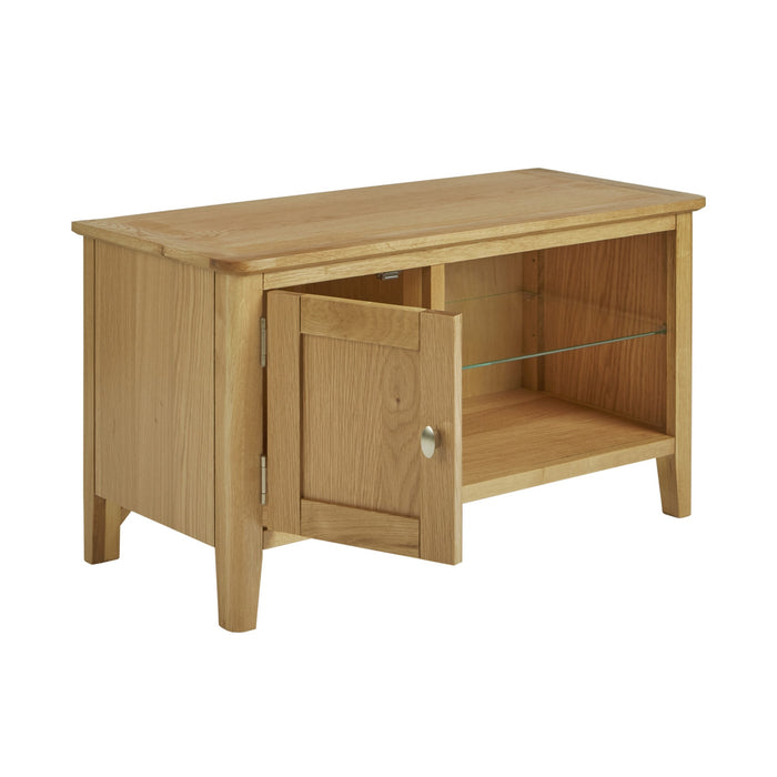 Bath Oak Small TV Unit - 90cm - The Furniture Mega Store 