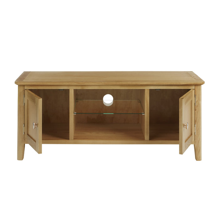 Bath Oak Large TV Unit - 120cm - The Furniture Mega Store 