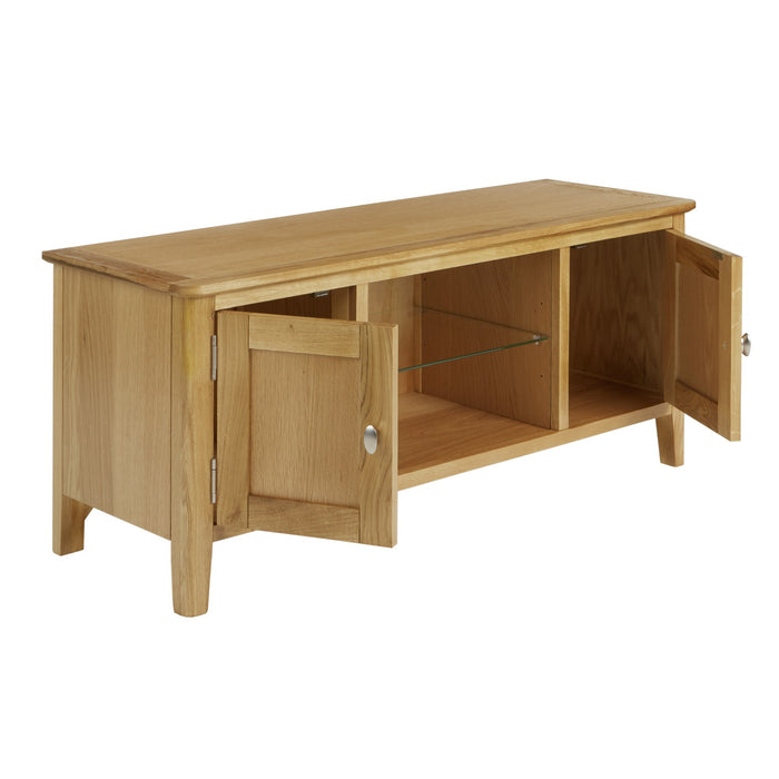 Bath Oak Large TV Unit - 120cm - The Furniture Mega Store 