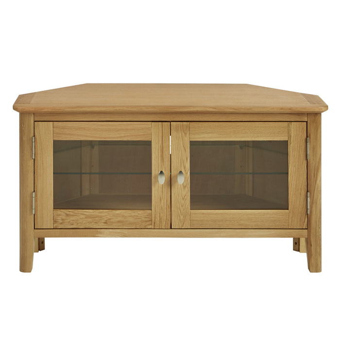 Bath Oak Corner TV Unit - 95cm - The Furniture Mega Store 