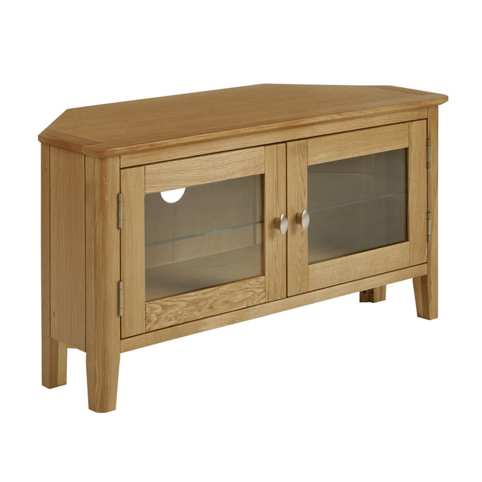 Bath Oak Corner TV Unit - 95cm - The Furniture Mega Store 