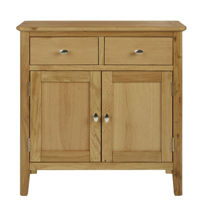 Bath Oak Compact Sideboard with 2 Doors - The Furniture Mega Store 