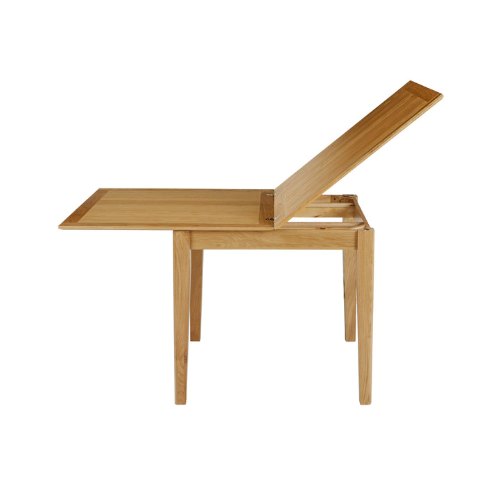 Bath Oak Flip Top Extending Dining Table & 4 Ladder Back Dining Chairs Set - The Furniture Mega Store 