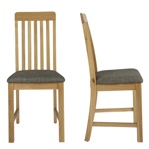 Bath Oak Slat Back Dining Chairs - Sold In Pairs - The Furniture Mega Store 