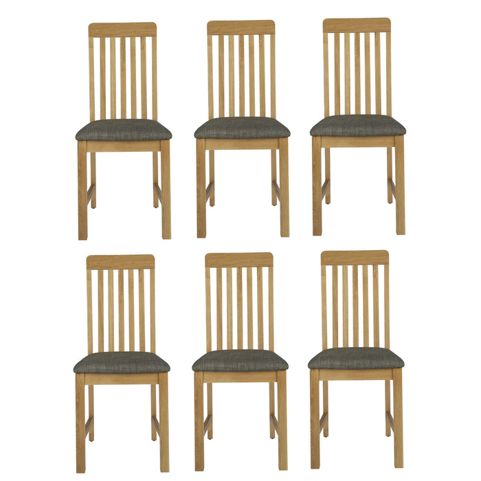 Bath Oak Slat Back Dining Chairs - Sold In Pairs - The Furniture Mega Store 