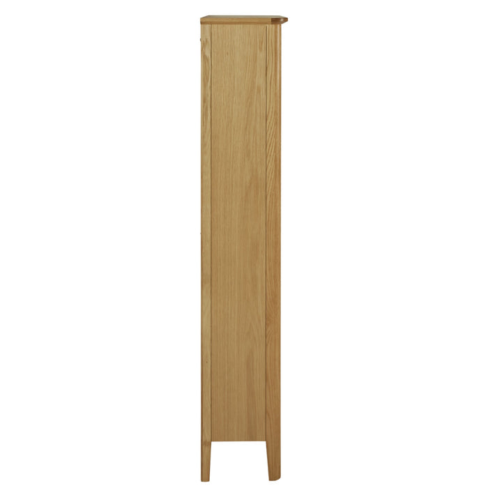 Bath Oak Narrow Bookcase -140cm - The Furniture Mega Store 